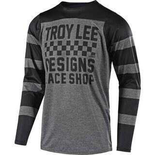 TroyLee Designs Skyline Checker L/S Jersey, heather gray/black - Radtrikot