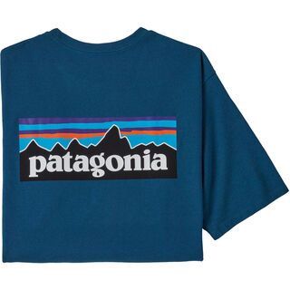 Patagonia Men's P-6 Logo Responsibili-Tee wavy blue