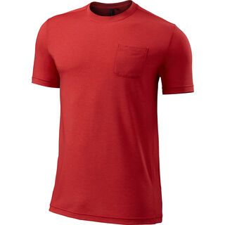 Specialized Utility Merino Crew SS, candy red heather - Funktionsshirt