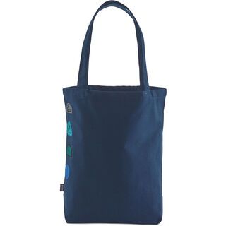 Patagonia Market Tote Surf Activism Patches tidepool blue