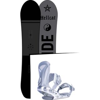 Set: Ride Hellcat 2017 + Ride DVA 2017, silver - Snowboardset