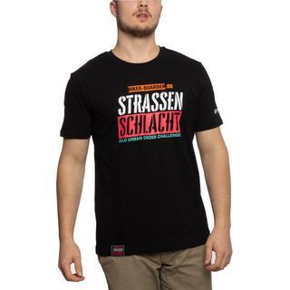 BIKER-BOARDER Strassenschlacht T-Shirt Balken-Logo Unisex schwarz