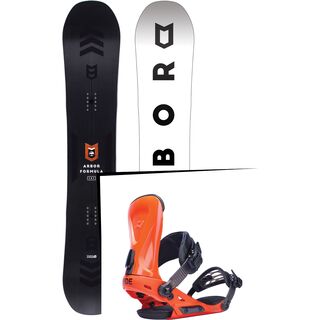 Set: Arbor Formula Mid Wide 2017 + Ride Revolt, orange - Snowboardset