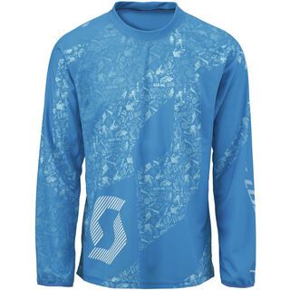 Scott Shirt FS l/sl, blue/white - Radtrikot