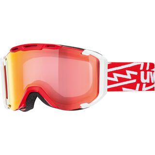 uvex Snowstrike VM, red white/Lens: litemirror red - Skibrille