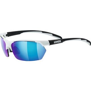 uvex sportstyle 114 inkl. WS, white black mat/Lens: mirror blue - Sportbrille