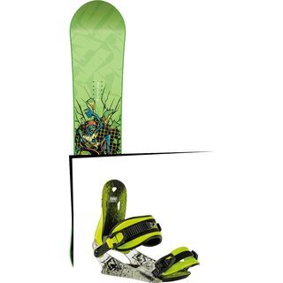 Set: Nitro Ripper Youth 2017 + Nitro Charger 2017, lime - Snowboardset