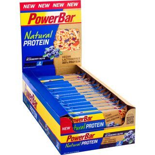 PowerBar Natural Protein (Vegan) - Blueberry Nuts (Box) - Proteinriegel