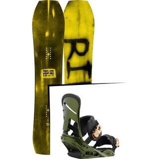Set: Ride Warpig Small 2017 + Burton Mission 2017, track day green - Snowboardset