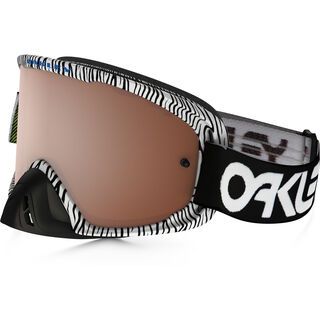 Oakley O2 MX inkl. Wechselscheibe, white bengal/Lens: black iridium - MX Brille