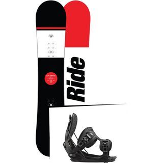 Set: Ride Agenda Wide 2017 + Flow Alpha 2016, black - Snowboardset