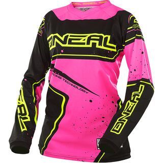 ONeal Element Jersey Racewear Women, black/pink/yellow - Radtrikot