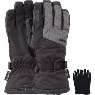 POW Gloves Warner Gore-Tex Long Glove + Merino Liner charcoal