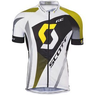 Scott RC Pro s/sl Shirt, white/yellow rc - Radtrikot