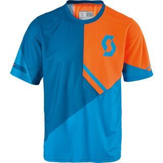 Scott Trail 40 s/sl Shirt, mykonos blue/neon orange - Radtrikot