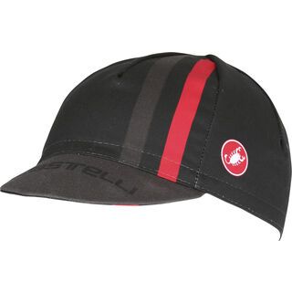 Castelli Podio Doppio Cap, black/red - Radmütze