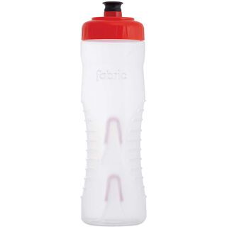 Fabric Cageless Bottle 750 ml, clear/red - Trinkflasche