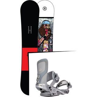 Set: Ride Crook Wide 2017 + Ride Rodeo LTD 2016, silver - Snowboardset