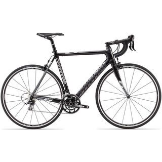Cannondale Super Six SuperSix 5 105 Compact 2013, jet black w/ charcoal gray and fine silver accents matte - Rennrad