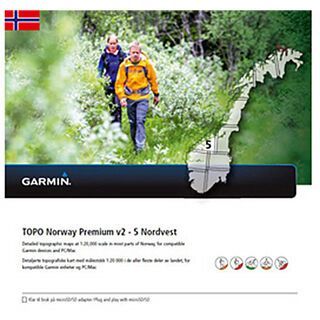 Garmin Topo Norwegen Premium 5 - Nordvest (microSD/SD) - Karte