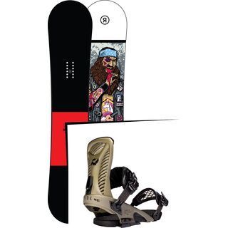 Set: Ride Crook Wide 2017 + Ride Capo 2016, gold - Snowboardset