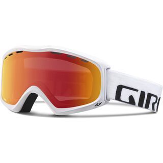 Giro Focus, white wordmark/Lens: amber scarlet - Skibrille