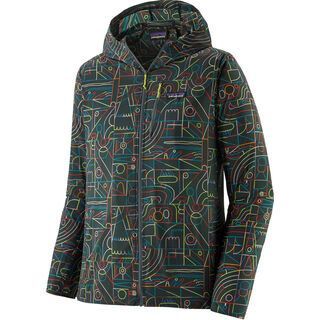 Patagonia Men's Houdini Jacket Lose Yourself Outline nouveau green