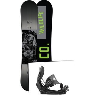 Set: Ride Wild Life 2017 + Flow Five Hybrid 2016, black - Snowboardset