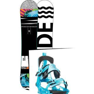 Set: Ride Rapture 2017 + K2 Cinch Tryst 2016, blue - Snowboardset