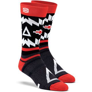 100% Jeronimo Athletic Socks, black/red - Radsocken