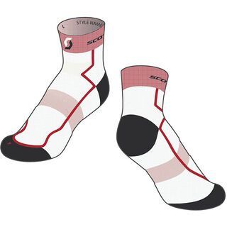 Scott RC Light Socken, white/red - Radsocken