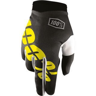 100% iTrack Youth, black/yellow - Fahrradhandschuhe