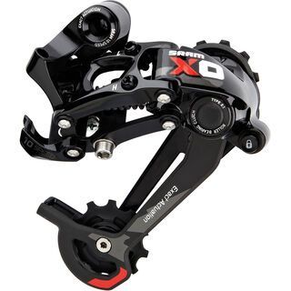 SRAM X0 Schaltwerk Type 2.1 - 10-fach, mittellang, schwarz-rot