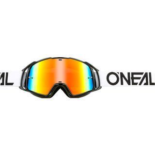 ONeal B-20 Goggle Flat, black/white/Lens: radium red - MX Brille
