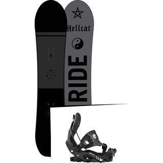 Set: Ride Hellcat 2017 + Flow Juno Hybrid 2017, black - Snowboardset