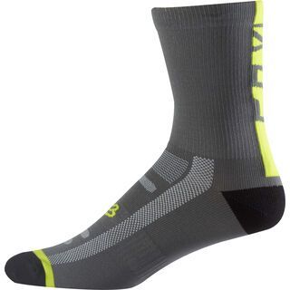 Fox 8 Logo Trail Sock, graphite/yellow - Radsocken