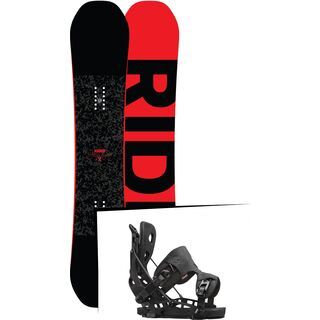Set: Ride Machete 2017 + Flow NX2 2016, black - Snowboardset