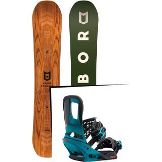Set: Arbor Formula Premium 2017 + Burton Cartel 2017, teal fade - Snowboardset