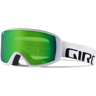 Giro Scan, white wordmark/Lens: loden green - Skibrille