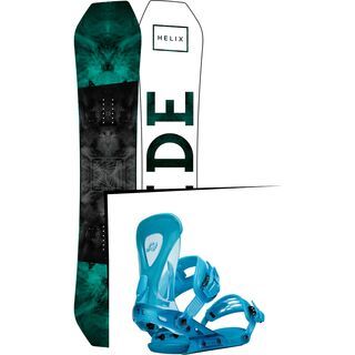 Set: Ride Helix 2017 + Ride Revolt 2016, aqua - Snowboardset