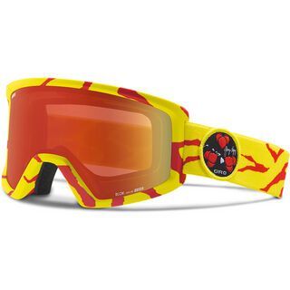 Giro Blok, lopez red yellow/Lens: amber scarlet - Skibrille