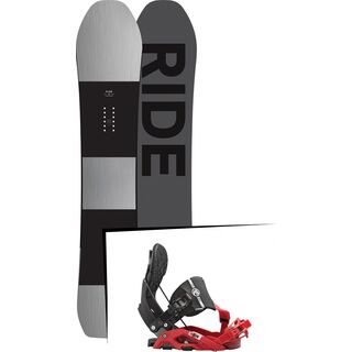 Set: Ride Timeless 2017 + Flow Nexus Hybrid 2016, black/red - Snowboardset