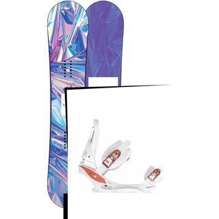 Set: Ride Compact 2017 + Burton Lexa Est 09/10, White Coral - Snowboardset