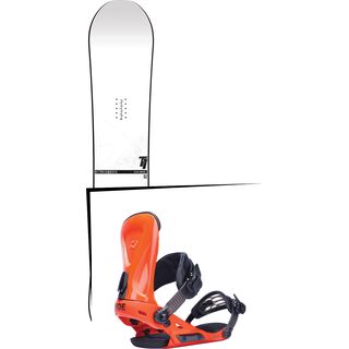 Set: Nitro T1 2017 + Ride Revolt, orange - Snowboardset