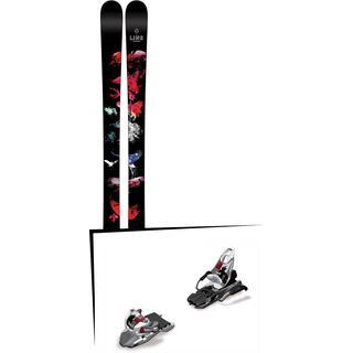 Set: Line Chronic 2016 + Marker Free Ten 100 mm, white/black/anthracite - Skiset