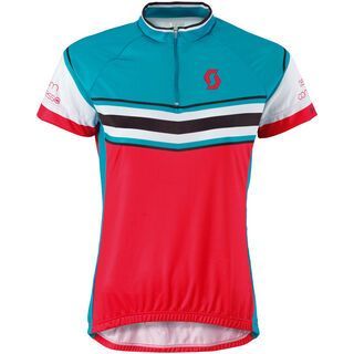Scott Womens Endurance 20 s/sl Shirt, hibiscus red/ocean blue - Radtrikot