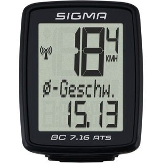 *** 2. Wahl *** Sigma BC 7.16 ATS, schwarz - Fahrradcomputer |