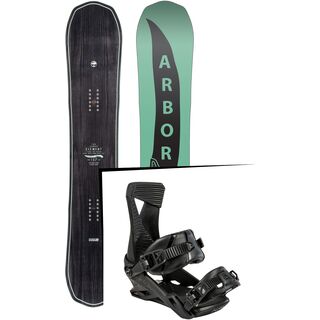 Set: Arbor Element 2017 + Nitro Zero 2015, black - Snowboardset