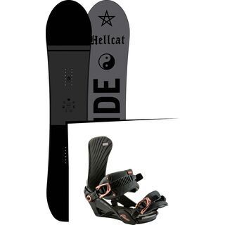 Set: Ride Hellcat 2017 + Nitro Poison 2017, black - Snowboardset