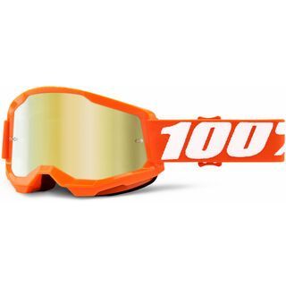 100% Strata 2 Goggle - Mirror Gold orange